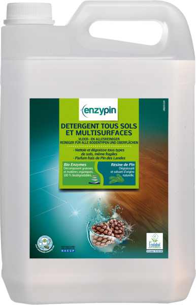 Enzypin - Detergent Tous Sols - 5 Litres Entretien des sols protégés