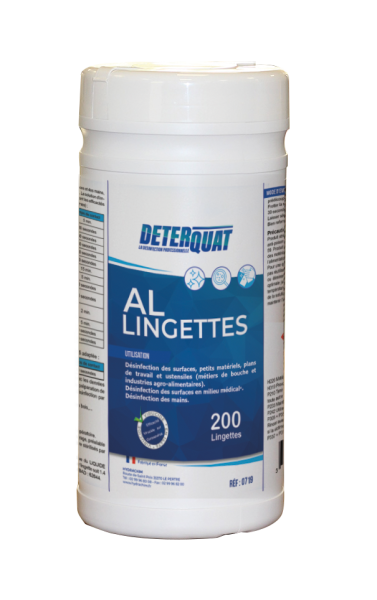 Deterquat Al Lingettes Agro Bleues Pro / Boite De 200 Lingette