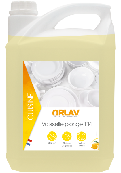 Orlav Vaisselle Plonge Jaune 14% Ma / 5L Vaisselle machine