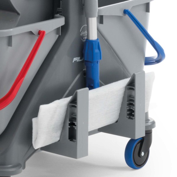 Chariot De Lavage Bi Bac 2X15L Sur Roulettes Avec Presse Et Bac Petit matériel de nettoyage