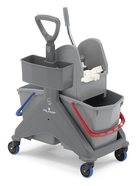 Chariot De Lavage Bi Bac 2X15L Sur Roulettes Avec Presse Et Bac Petit matériel de nettoyage