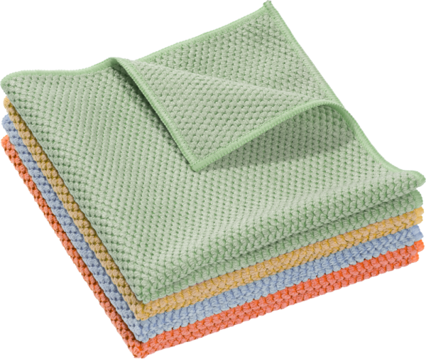 Lavettes MICROFIBRE 300 g/m² ECORESPONSABLE 38X40Cm CARTON DE 120 (24x5 sachets) Essuyage et jetable