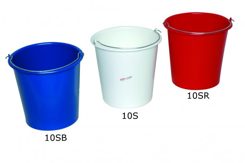 Seau rond en plastique bleu 10 Litres JANTEX