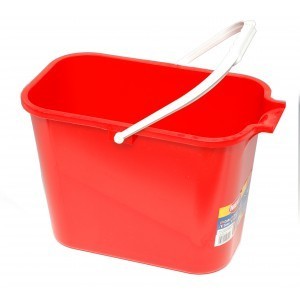 Seau Rectangulaire Rouge Mery 12 Litres Seau