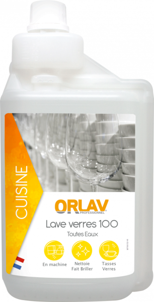 Orlav Lave Verre 100 Le Bidon De 1 Litres Vaisselle machine