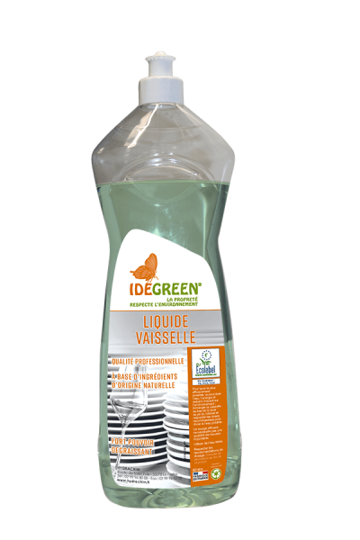 Idegreen Liquide Vaisselle Ecologique - 1 Litre Hygiène en restauration
