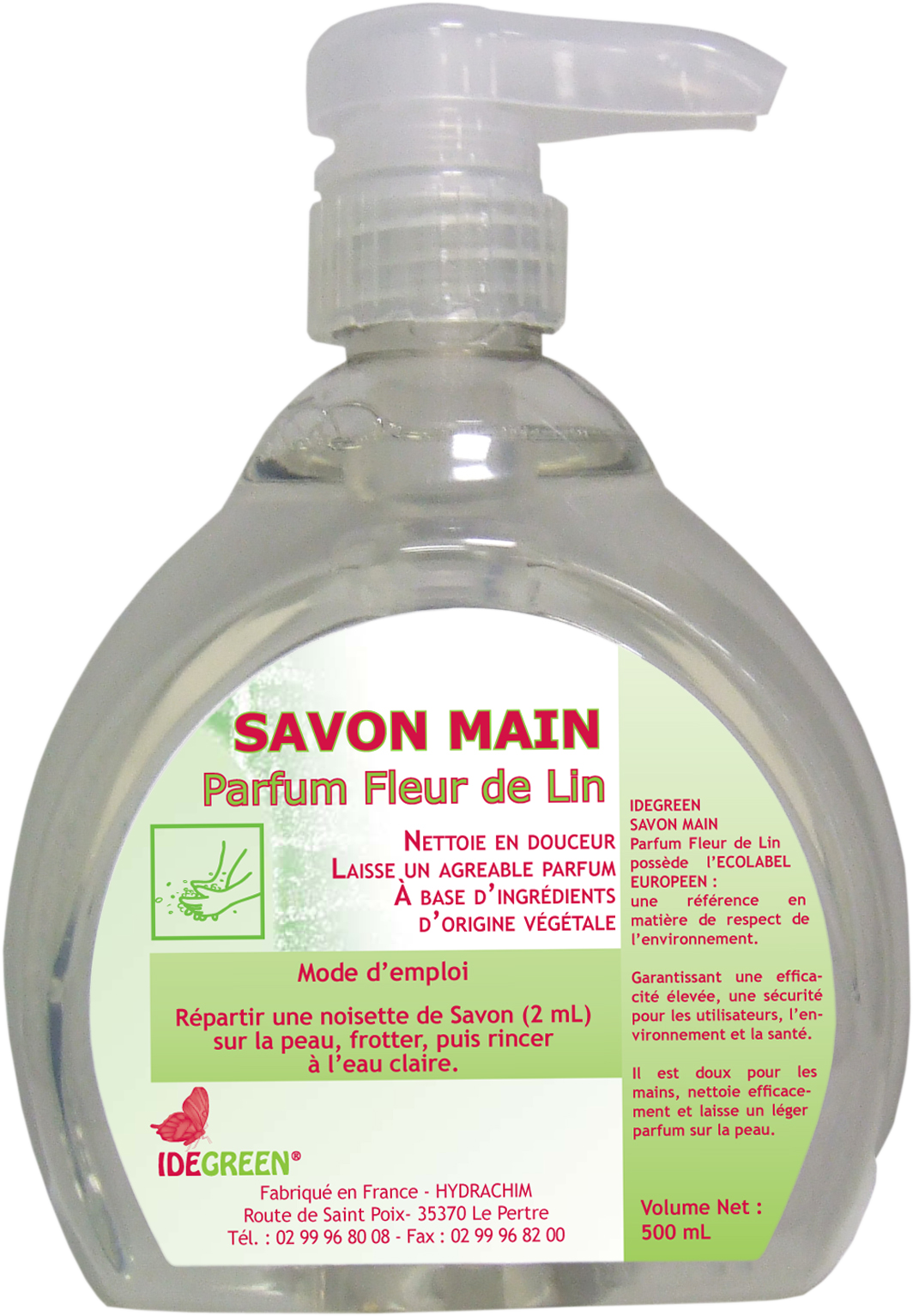 Savon Mains Ecologique Idegreen Le Flacon Pompe De 500Ml