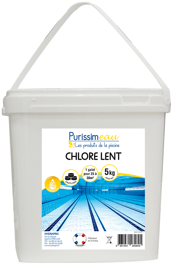 Chlore lent 250g en galet 5 kg - Provence Outillage