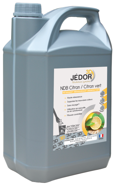 Jedor 3D Detergent -Le Bidon De 5 Litres Parfum Au Choix( Floral,Pamplemousse,Citron Vert,Ambiance) Entretien des sols non protégés