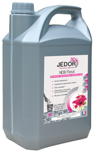Jedor 3D Detergent -Le Bidon De 5 Litres Parfum Au Choix( Floral,Pamplemousse,Citron Vert,Ambiance) Entretien des sols non protégés