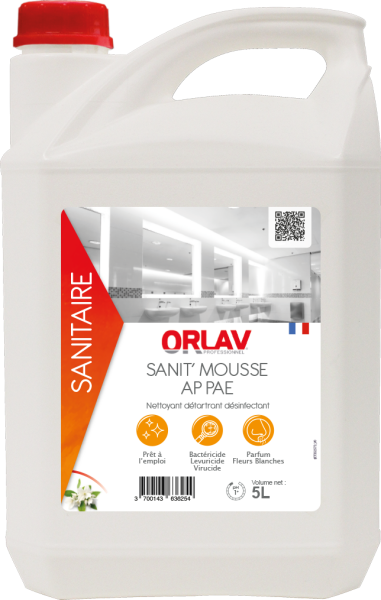 SANIT’ MOUSSE AP PAE | Nettoyant détartrant désinfectant sanitaires prêt à l’emploi Entretien des sanitaires