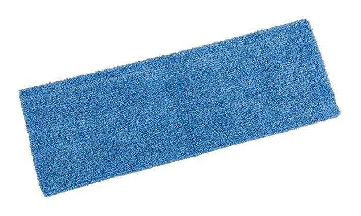 Frange microfibres bleue 40 cm (poche/languette/oeillets)