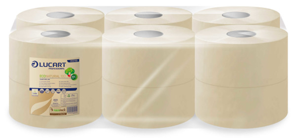 Papier Toilette Mini Jumbo Econatural Type 200M  Eco Label Les 12 Rouleaux Papier hygiénique