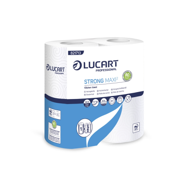 Essuie-tout maxi Lucart Strong Maxi² – Grande capacité et haute résistance Essuyage et jetable