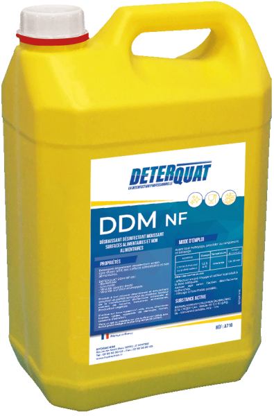 Deterquat Ddm Degraissant Desinfectant Alimentaire Pour Surface / 5L Hygiène en restauration