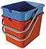 Seau Polyethylene Capacite 9 L Rouge Chariot de ménage