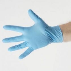 BOITE DE 100 GANTS D'EXAMEN NITRILE BLEU TAILLE M