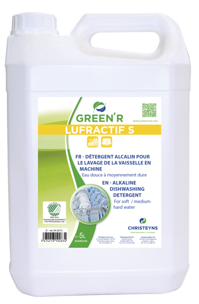 GREEN R Lufractif S spécial eau douce à moyennement dure - Bidon 5L ou 20L Hygiène en restauration