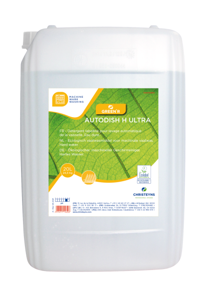 GREEN R Autodish H ultra spécial eaux dures - Bidon 5L ou 20L Hygiène en restauration