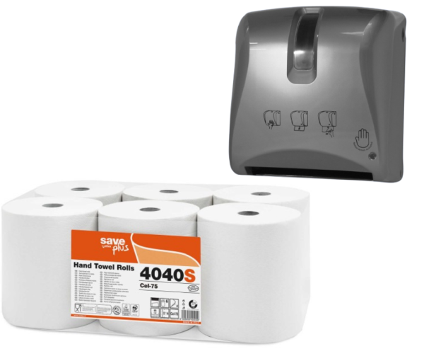 LOT DE 5 - Bobine Essuie Mains Master Autocut 2 Plis Blanc+ 1 distributeur SENSORCUT offert Les bons plans