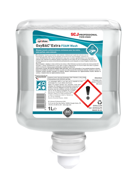 OXYBAC FOAM WASH - CARTON 6x1L Hygiène des sanitaires