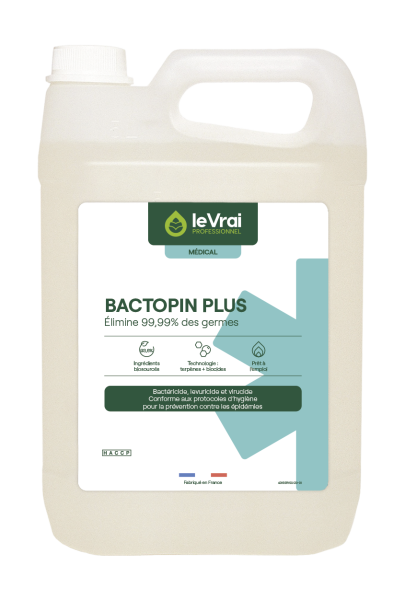Le vrai professionnel bactopin plus prêt à l’emploi pour les milieux médicalisés 5 litres Hygiène des sols