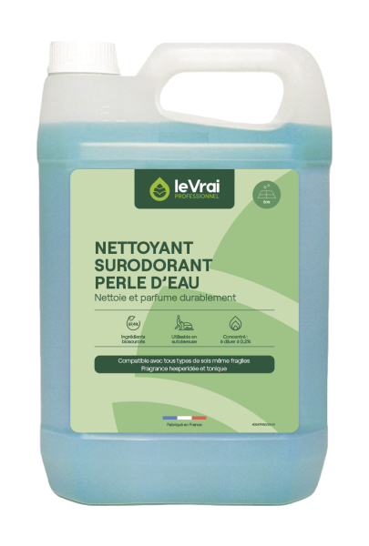 Le vrai professionnel nettoyant surodorant perle d’eau détergent parfumant 5L Hygiène générale