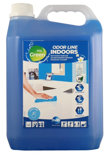 POLGREEN ODOR LINE INDOORS Nettoyant parfumé écologique pour toutes surfaces 5L Entretien des sols protégés