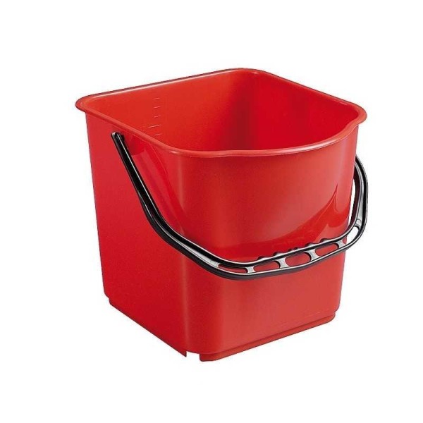 Seau Polyethylene Capacite 15L Rouge Hygiène générale