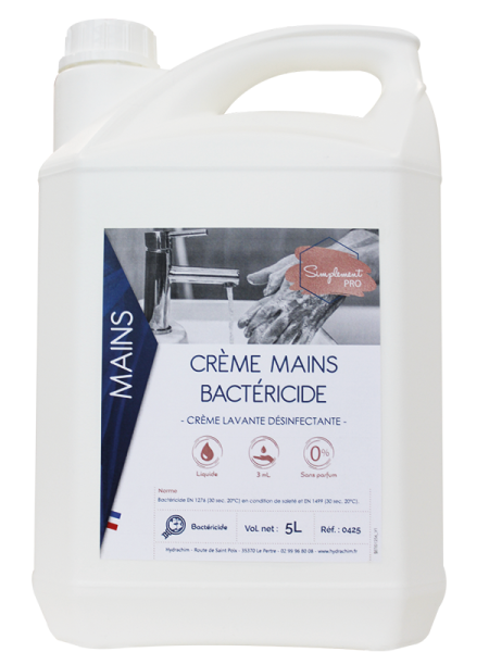 Creme Mains Bactericide  Bidon De 5 Litres Savon mains