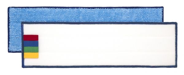 Frange Microfibre Bleue  40 Cm Fixation Velcro Lavette & Microfibre