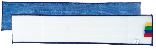 Frange  Microfibre Bleue  60 Cm Fixation Velcro Accueil