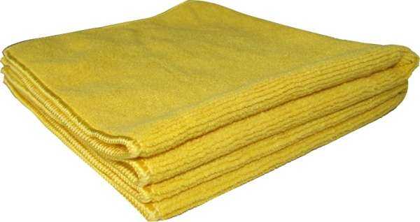 Lot De 5 Chiffons Microfibre Jaune 38X38Cm Lavette & Microfibre