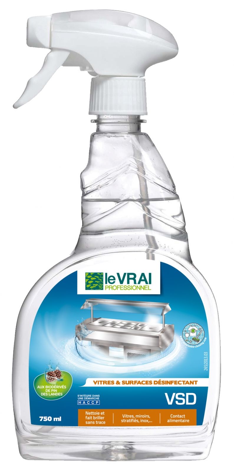 Le Vrai Vsd Nettoyant Multisurfaces Desinfectant/ Pulve 750Ml